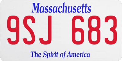 MA license plate 9SJ683