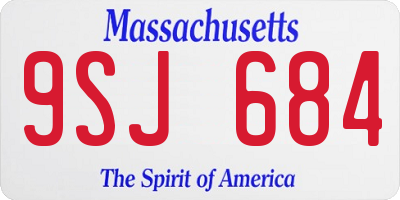 MA license plate 9SJ684