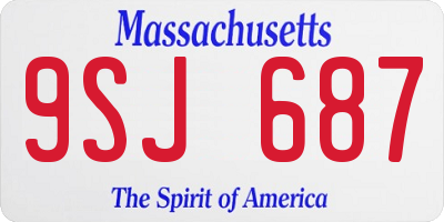 MA license plate 9SJ687