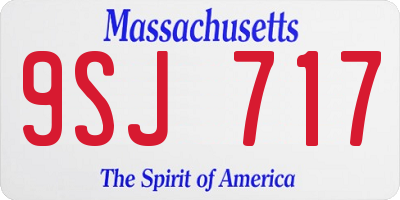 MA license plate 9SJ717