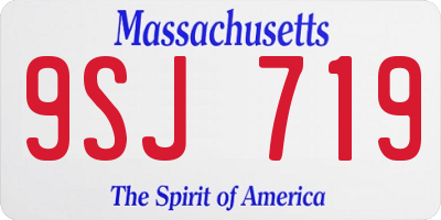 MA license plate 9SJ719