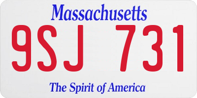 MA license plate 9SJ731