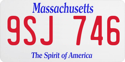 MA license plate 9SJ746