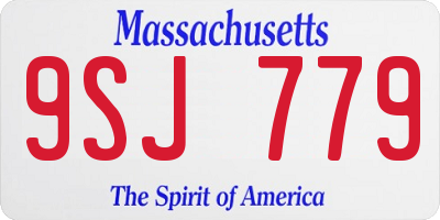 MA license plate 9SJ779