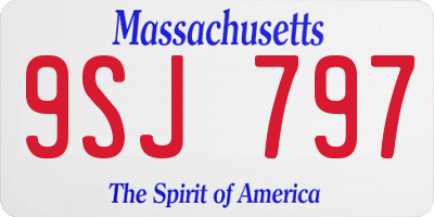 MA license plate 9SJ797