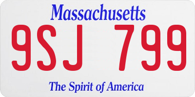 MA license plate 9SJ799