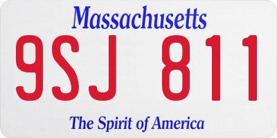 MA license plate 9SJ811