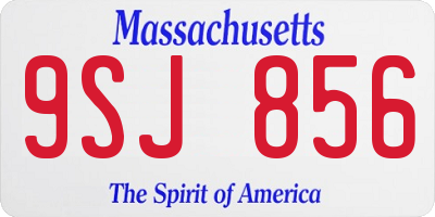 MA license plate 9SJ856