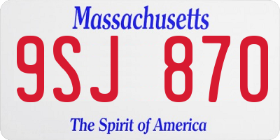 MA license plate 9SJ870
