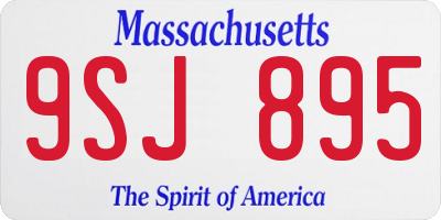 MA license plate 9SJ895