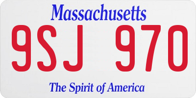 MA license plate 9SJ970