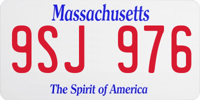 MA license plate 9SJ976