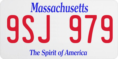 MA license plate 9SJ979