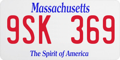 MA license plate 9SK369