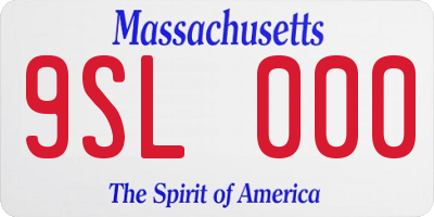 MA license plate 9SL000