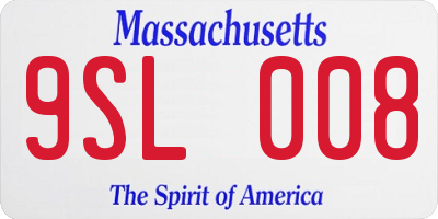 MA license plate 9SL008