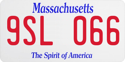 MA license plate 9SL066