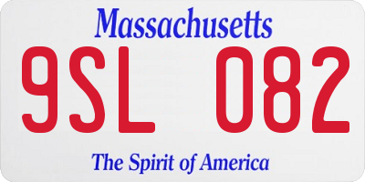 MA license plate 9SL082