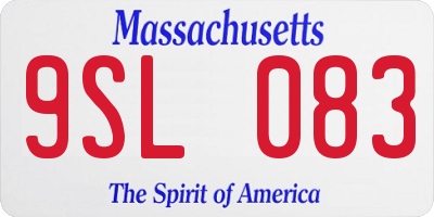 MA license plate 9SL083