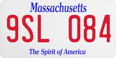 MA license plate 9SL084