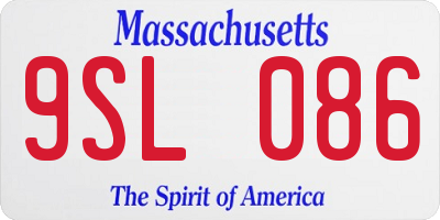 MA license plate 9SL086