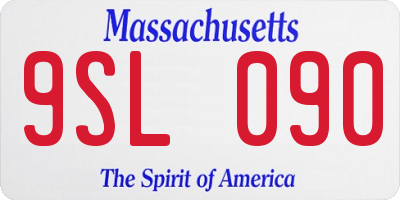 MA license plate 9SL090