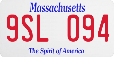 MA license plate 9SL094