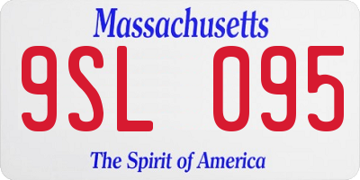 MA license plate 9SL095