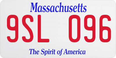 MA license plate 9SL096