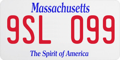 MA license plate 9SL099