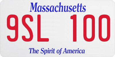 MA license plate 9SL100
