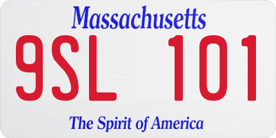 MA license plate 9SL101