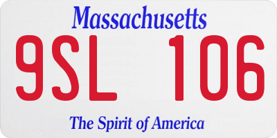 MA license plate 9SL106