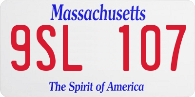 MA license plate 9SL107