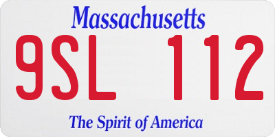 MA license plate 9SL112
