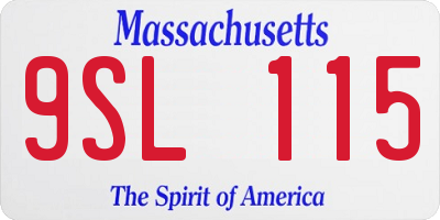 MA license plate 9SL115