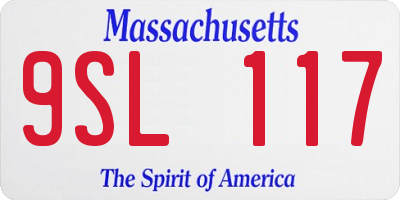 MA license plate 9SL117