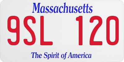 MA license plate 9SL120