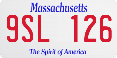 MA license plate 9SL126