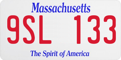MA license plate 9SL133