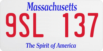 MA license plate 9SL137