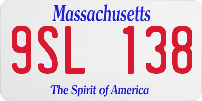 MA license plate 9SL138