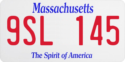 MA license plate 9SL145