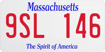 MA license plate 9SL146