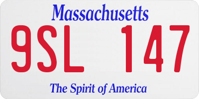 MA license plate 9SL147