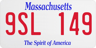 MA license plate 9SL149