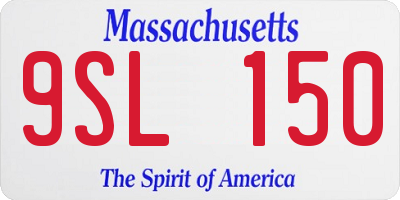 MA license plate 9SL150
