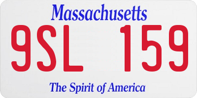 MA license plate 9SL159