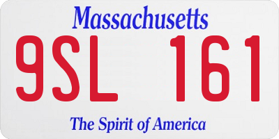 MA license plate 9SL161