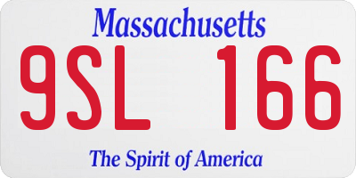 MA license plate 9SL166